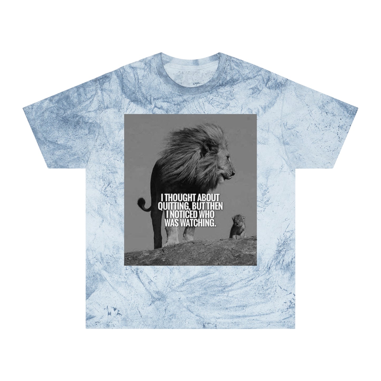 Inspirational Lion Graphic Unisex Color Blast T-Shirt