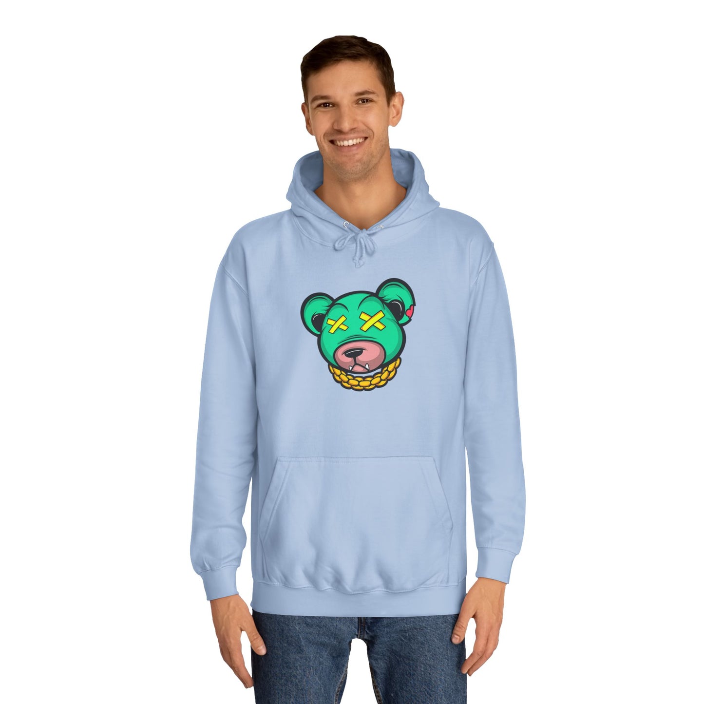 Cool Cartoon Bear Unisex College Hoodie