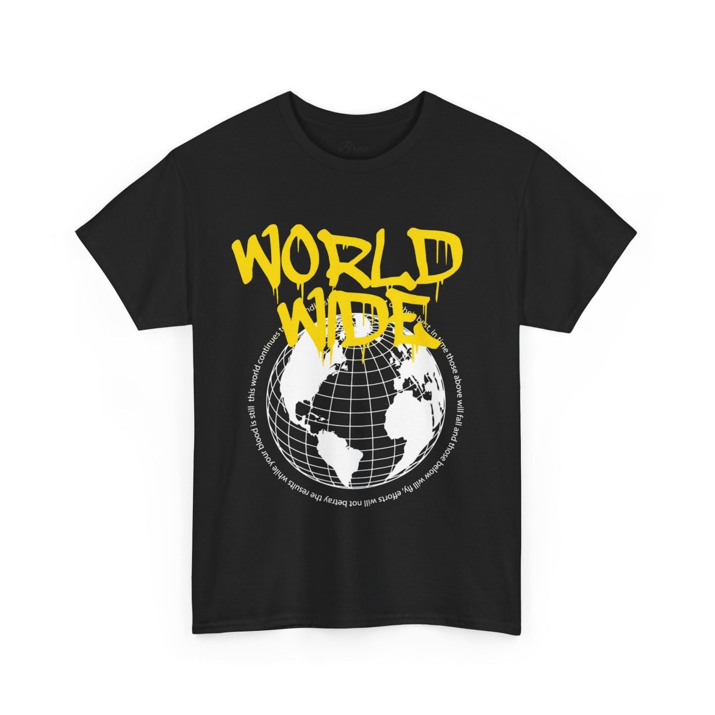 Unisex Heavy Cotton Tee - Worldwide Graphic Tee for Travel Enthusiasts