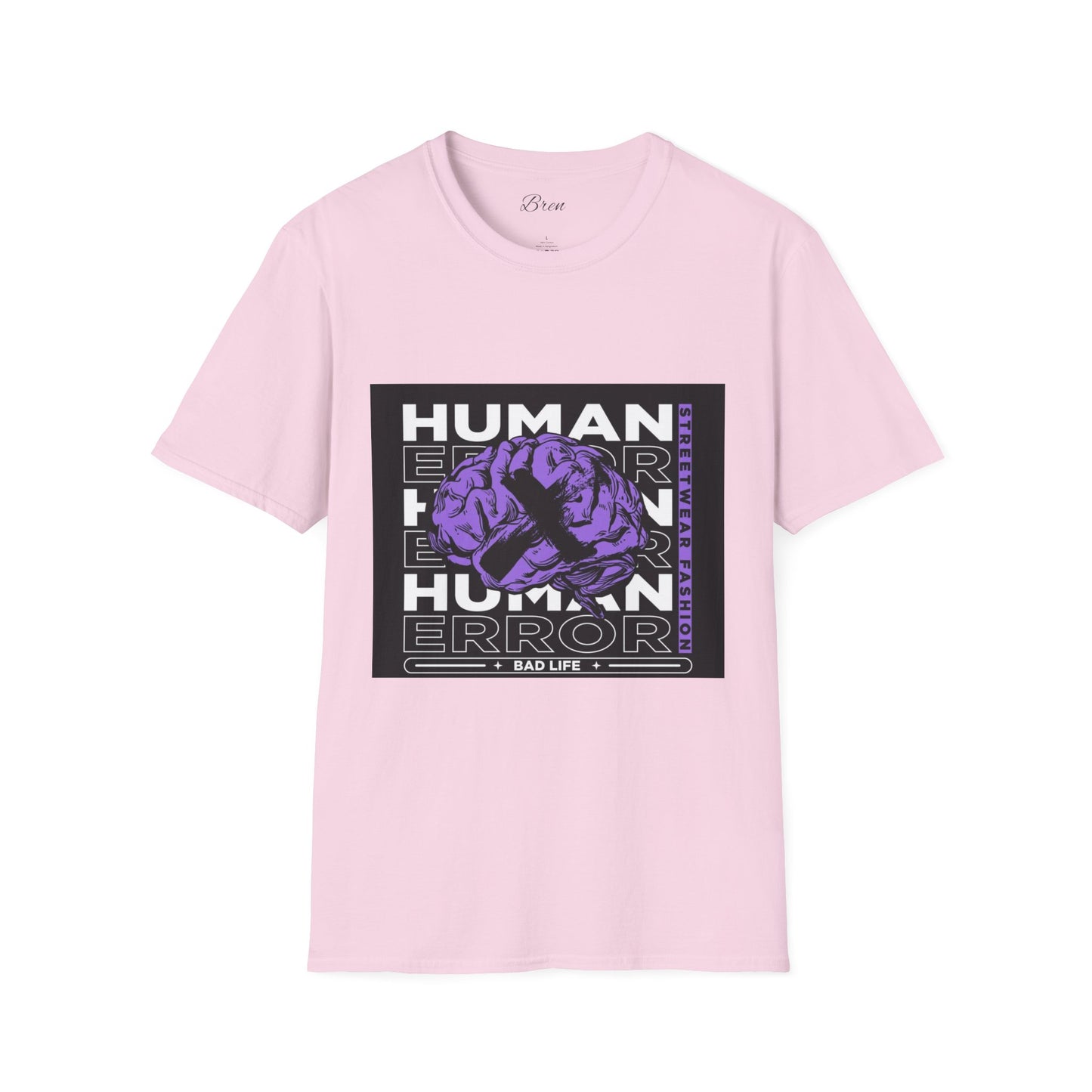 Unisex Human Error Graphic T-Shirt - Purple Design