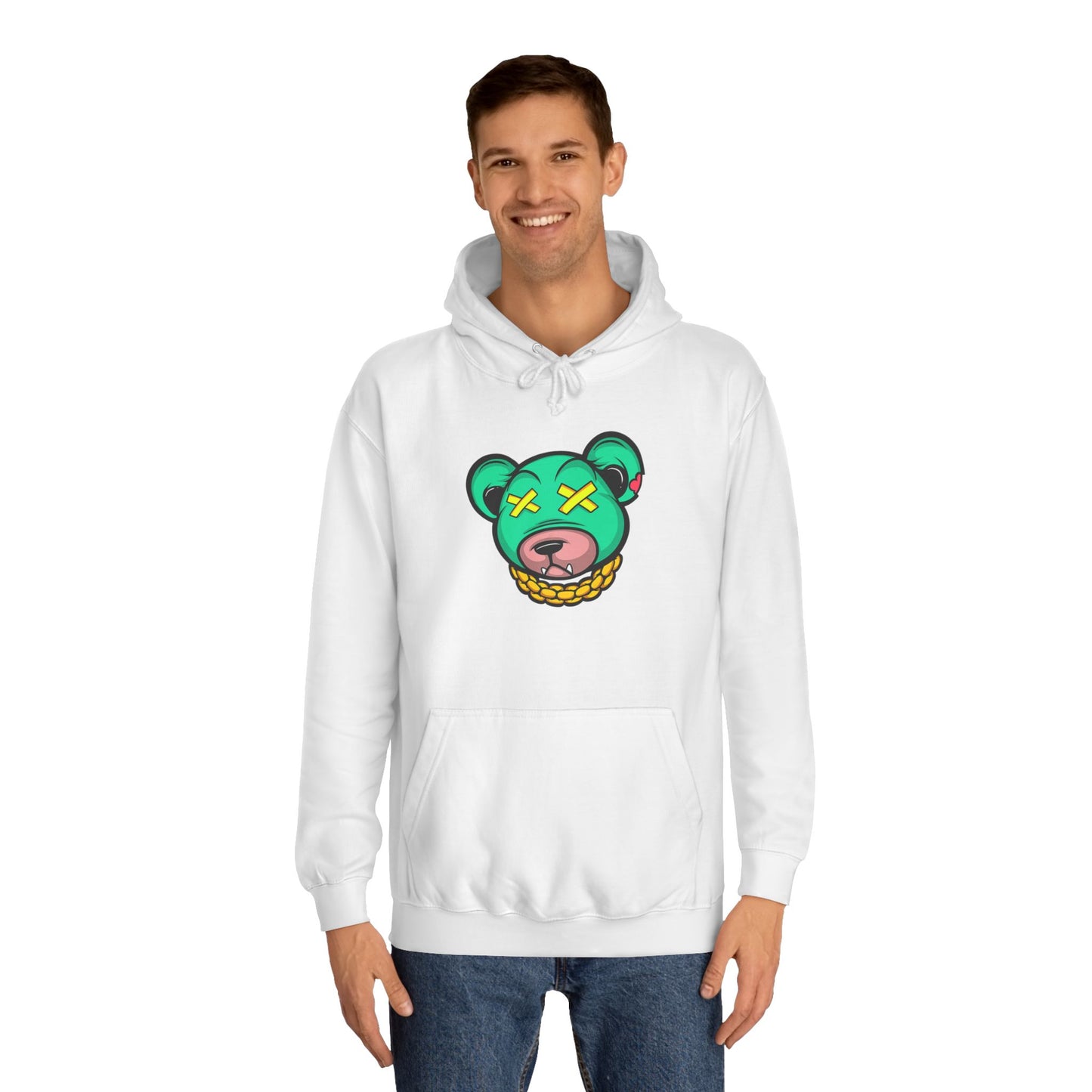 Cool Cartoon Bear Unisex College Hoodie