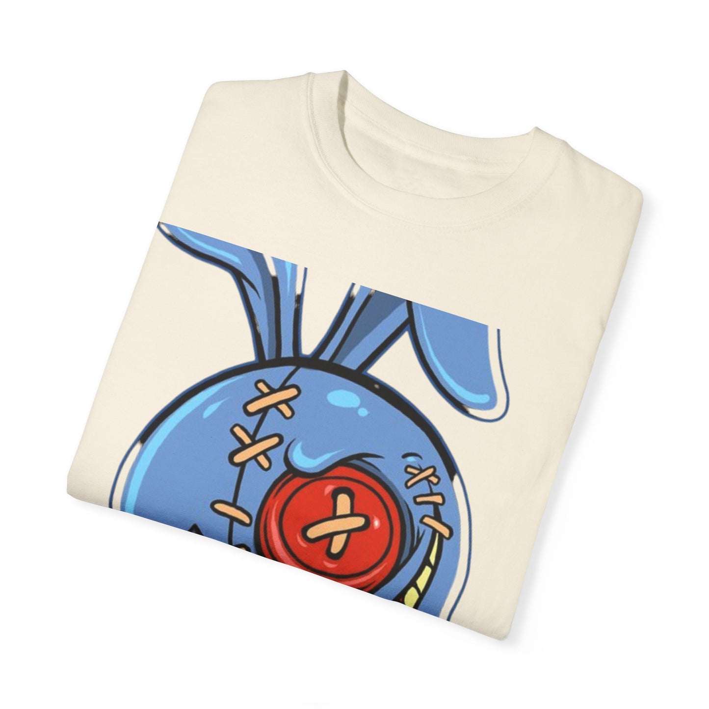 Whimsical Cartoon Bunny Unisex Garment-Dyed T-Shirt