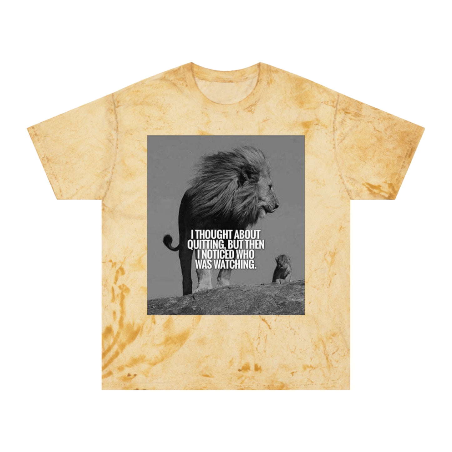 Inspirational Lion Graphic Unisex Color Blast T-Shirt