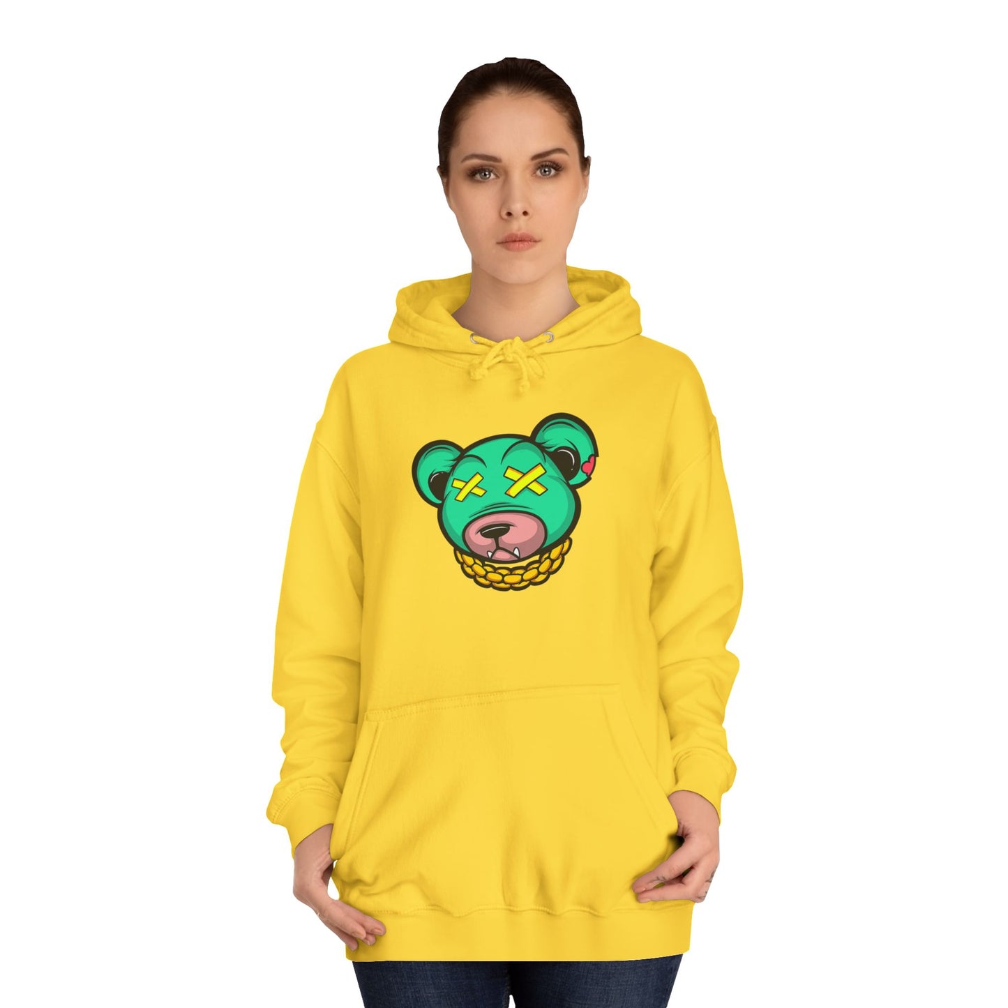 Cool Cartoon Bear Unisex College Hoodie