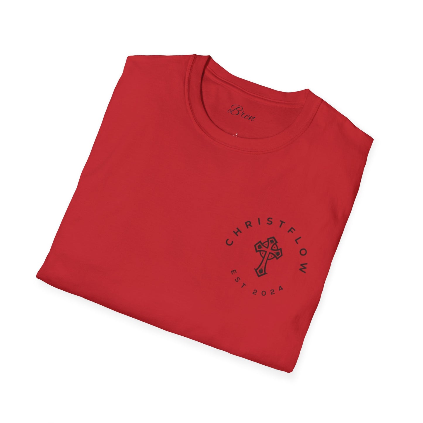 Unisex Softstyle T-Shirt with Cross Design - Faith-Inspired Apparel