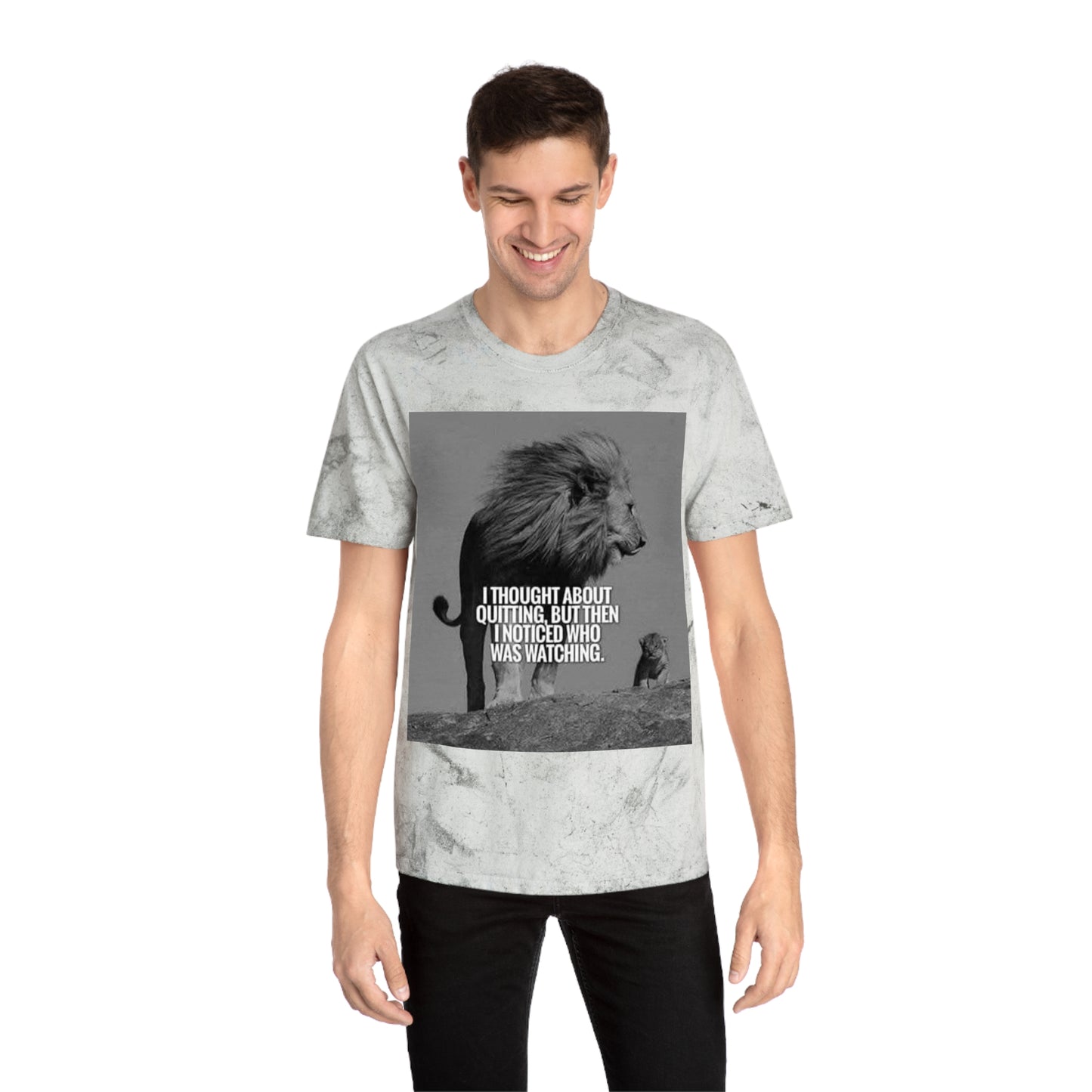 Inspirational Lion Graphic Unisex Color Blast T-Shirt