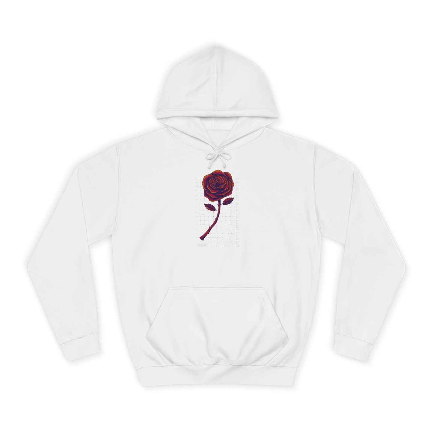 Elegant Rose Unisex College Hoodie - Stylish Floral Design for Casual Wear