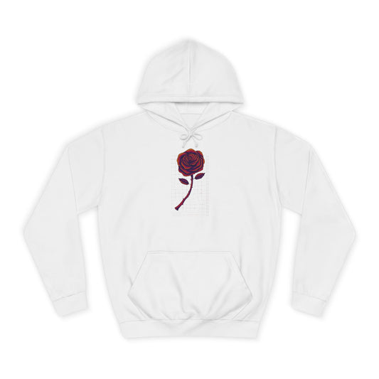 Elegant Rose Unisex College Hoodie - Stylish Floral Design for Casual Wear