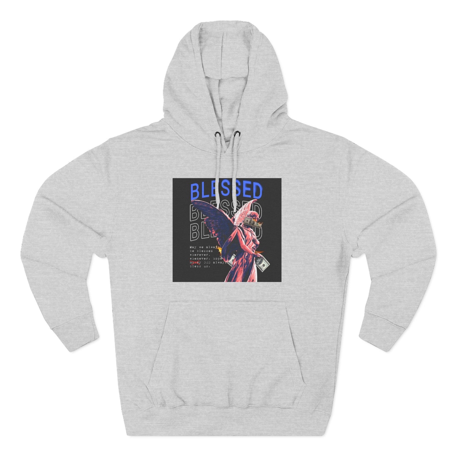 Blessed Three-Panel Fleece Hoodie - Cozy, Stylish Hoodie for Inspirational Comfort
