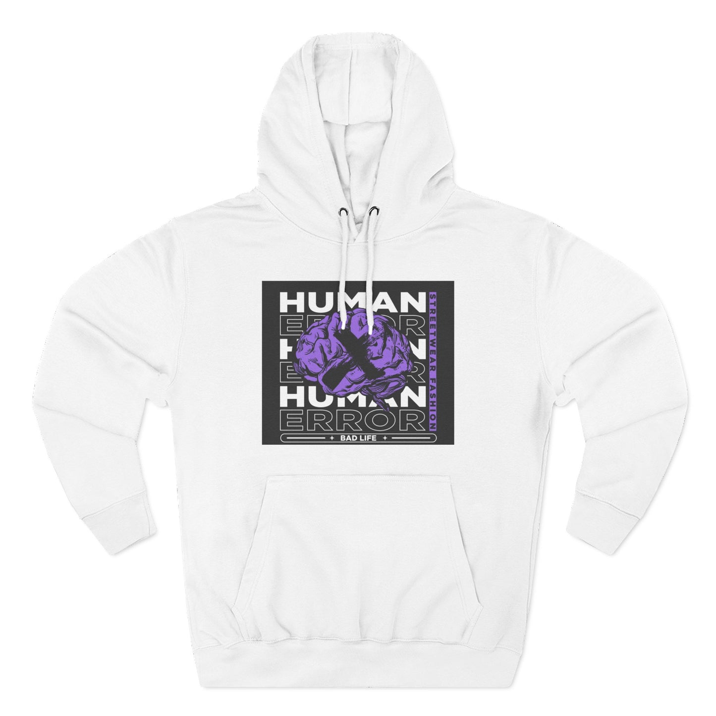 Human Error Graphic Fleece Hoodie - Cozy Streetwear for Everyday Comfort