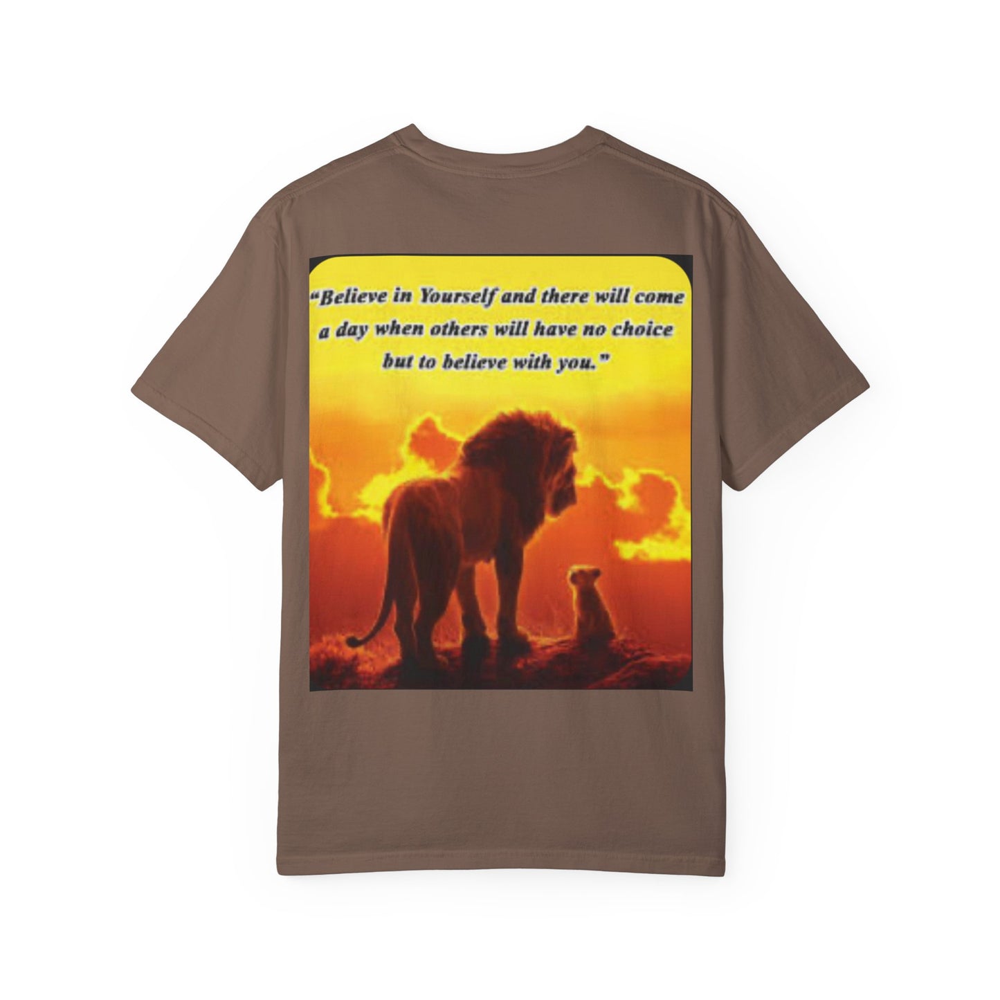 Inspirational Lion Graphic Unisex T-shirt - 'Believe in Yourself'