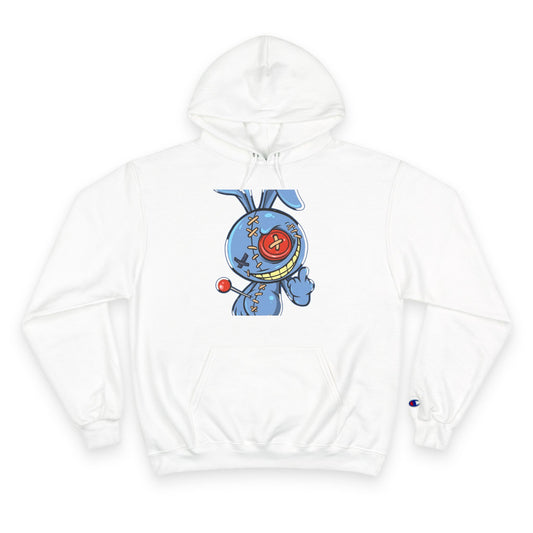 Whimsical Champion Hoodie with Unique Bunny Design