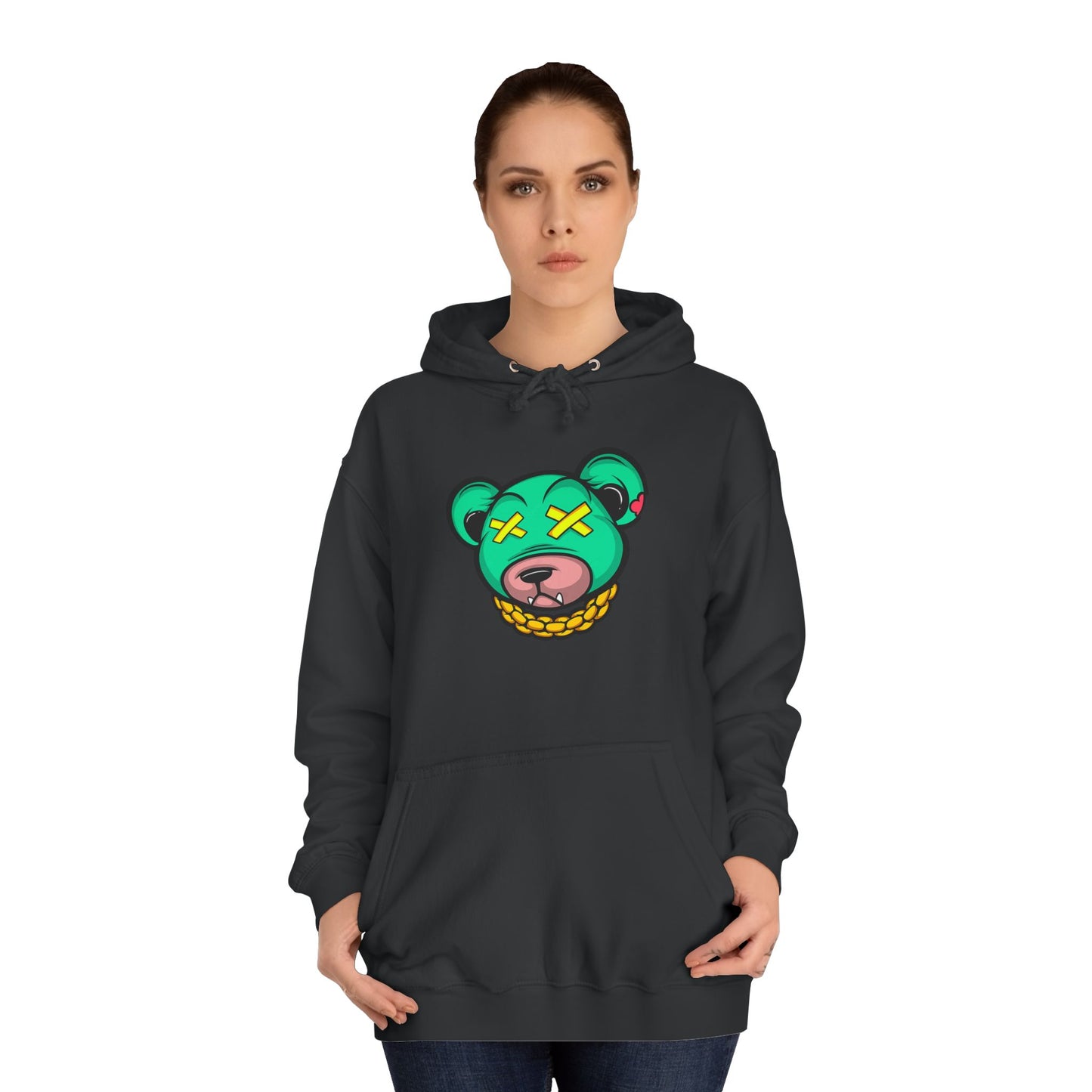 Cool Cartoon Bear Unisex College Hoodie