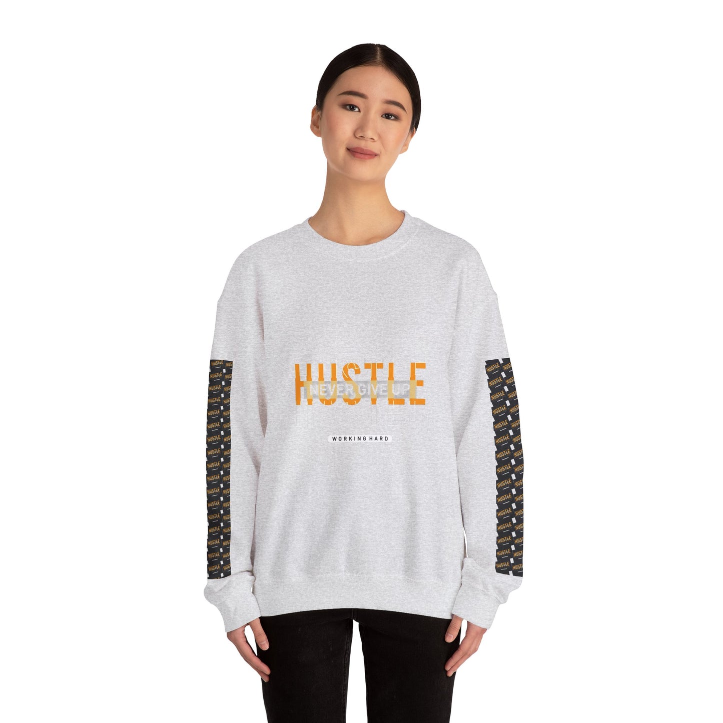 Hustle Crewneck Sweatshirt - Unisex Heavy Blend™ - Motivational Design