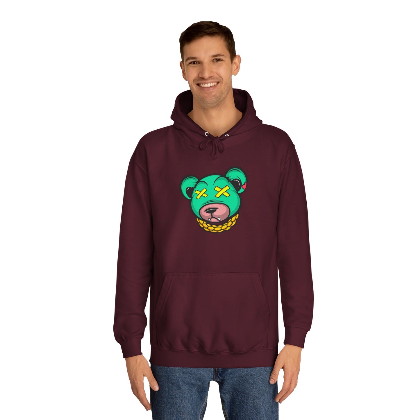 Cool Cartoon Bear Unisex College Hoodie
