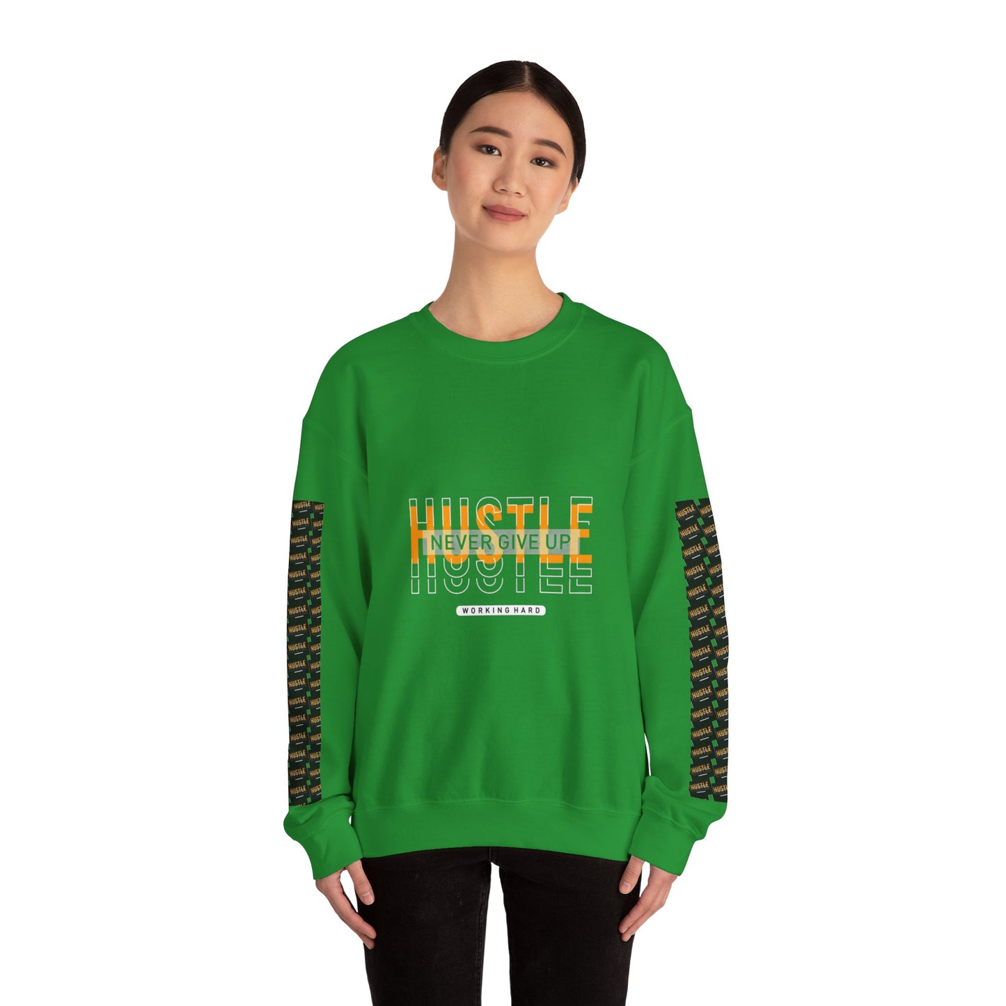 Hustle Crewneck Sweatshirt - Unisex Heavy Blend™ - Motivational Design