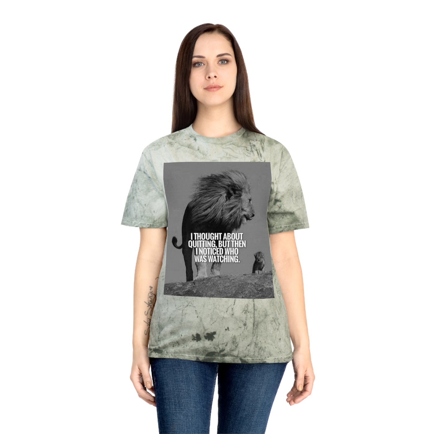 Inspirational Lion Graphic Unisex Color Blast T-Shirt