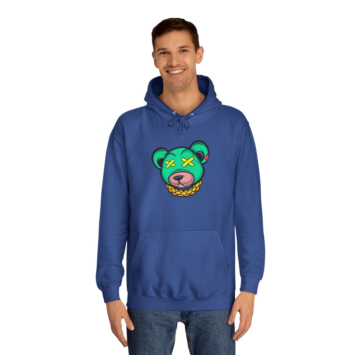 Cool Cartoon Bear Unisex College Hoodie
