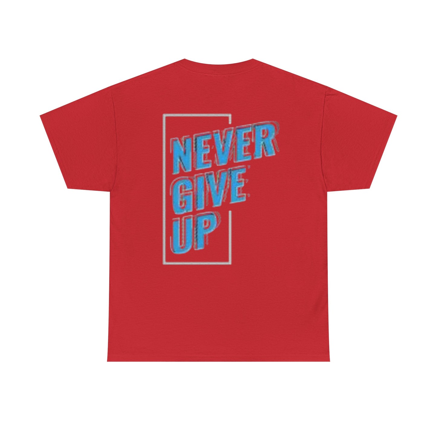 Motivational Unisex Heavy Cotton Tee - 'Never Give Up'