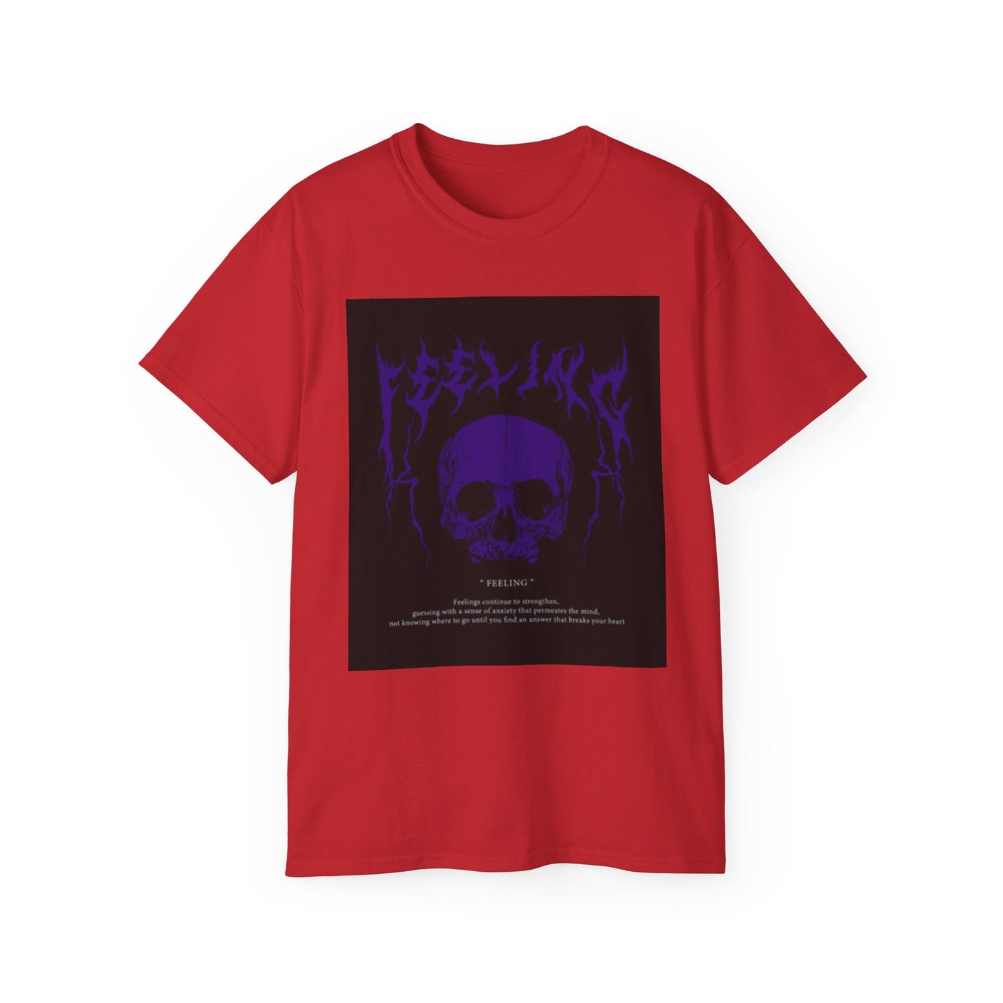Unisex Ultra Cotton Tee - 'Feeling' Skull Graphic T-Shirt - Bold Streetwear Style