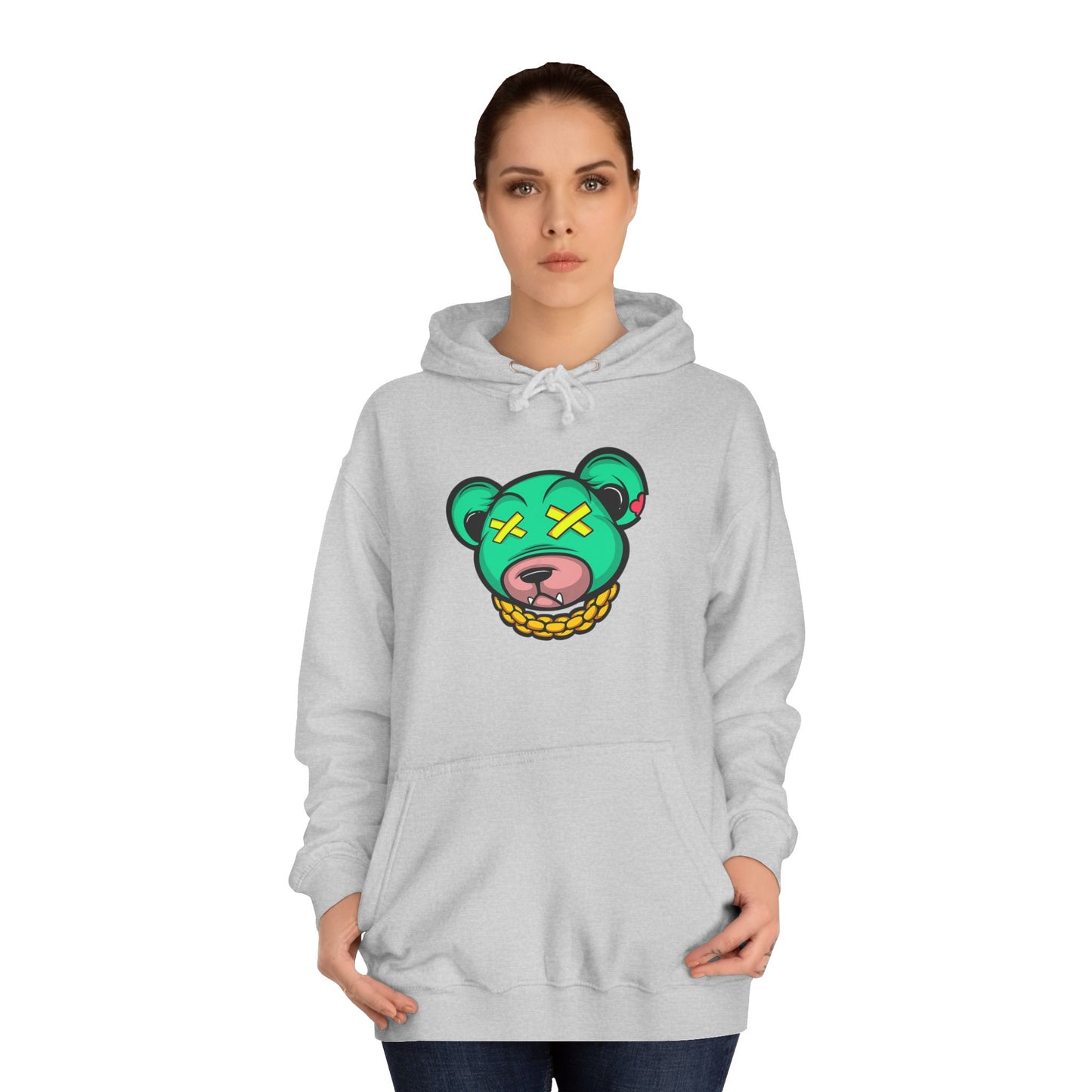 Cool Cartoon Bear Unisex College Hoodie
