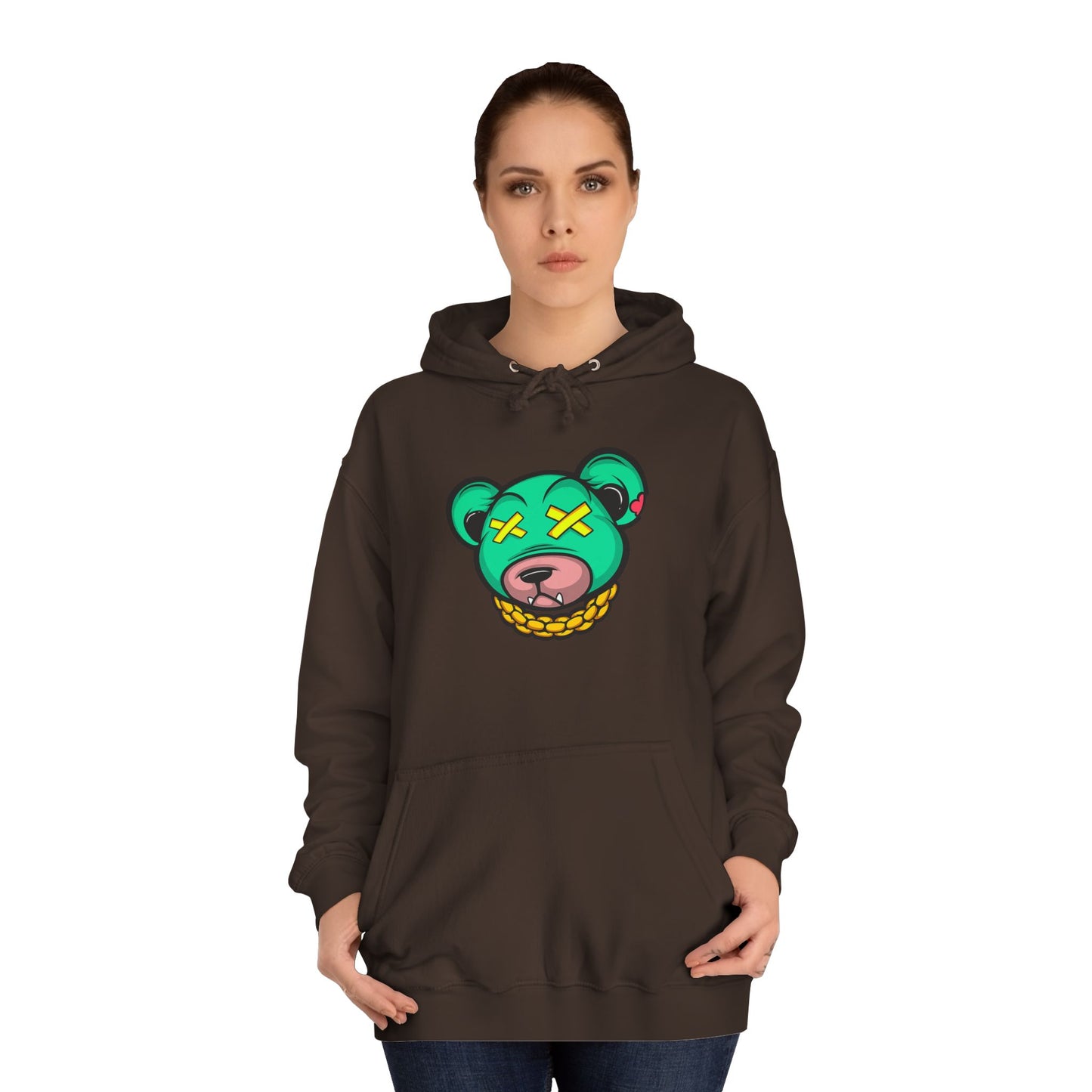 Cool Cartoon Bear Unisex College Hoodie