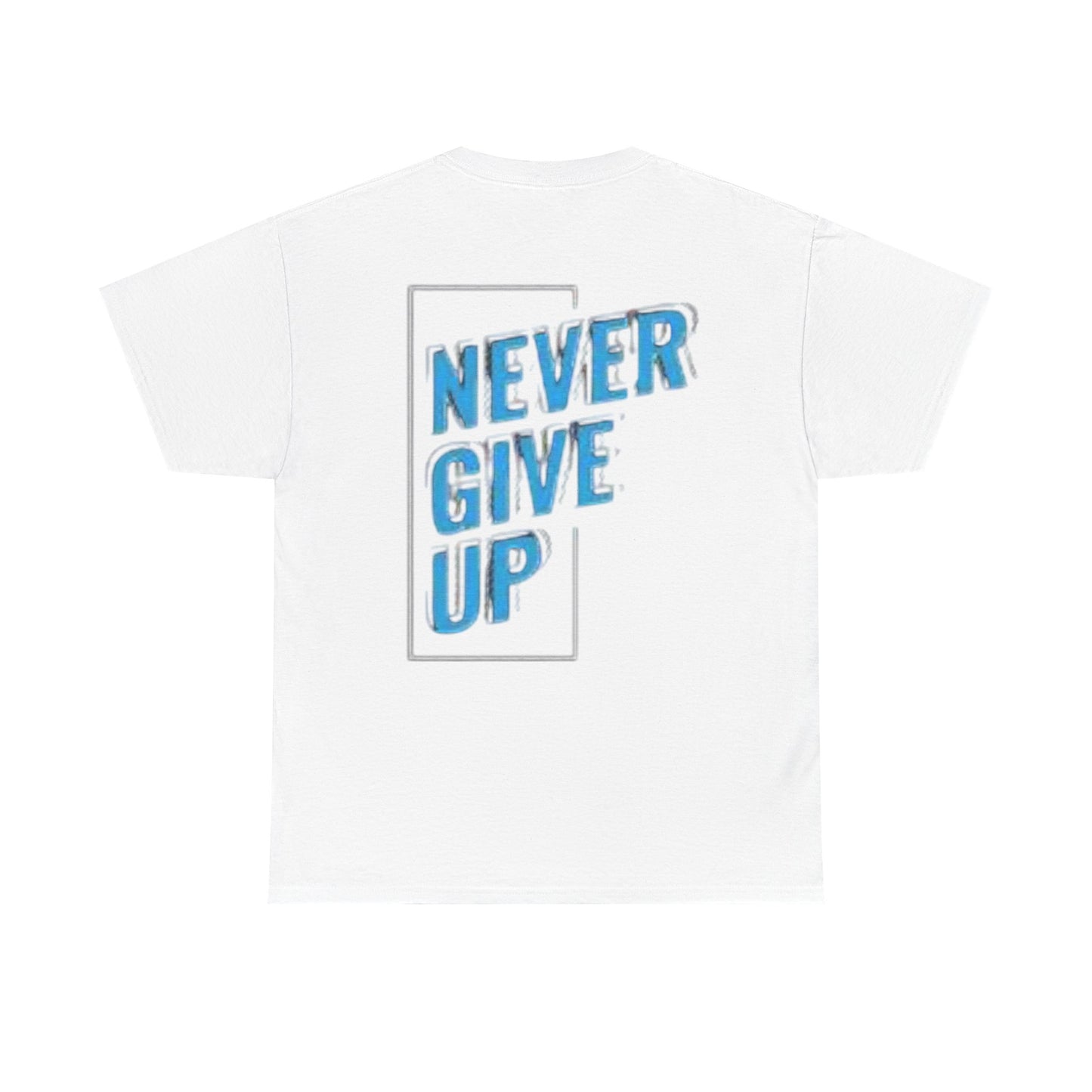 Motivational Unisex Heavy Cotton Tee - 'Never Give Up'