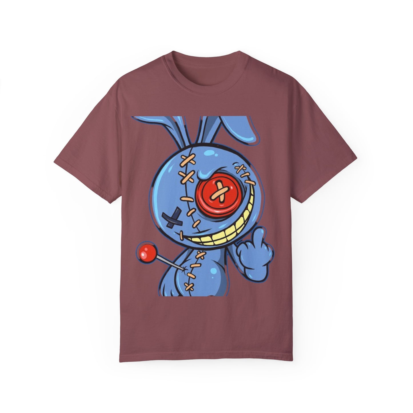 Whimsical Cartoon Bunny Unisex Garment-Dyed T-Shirt