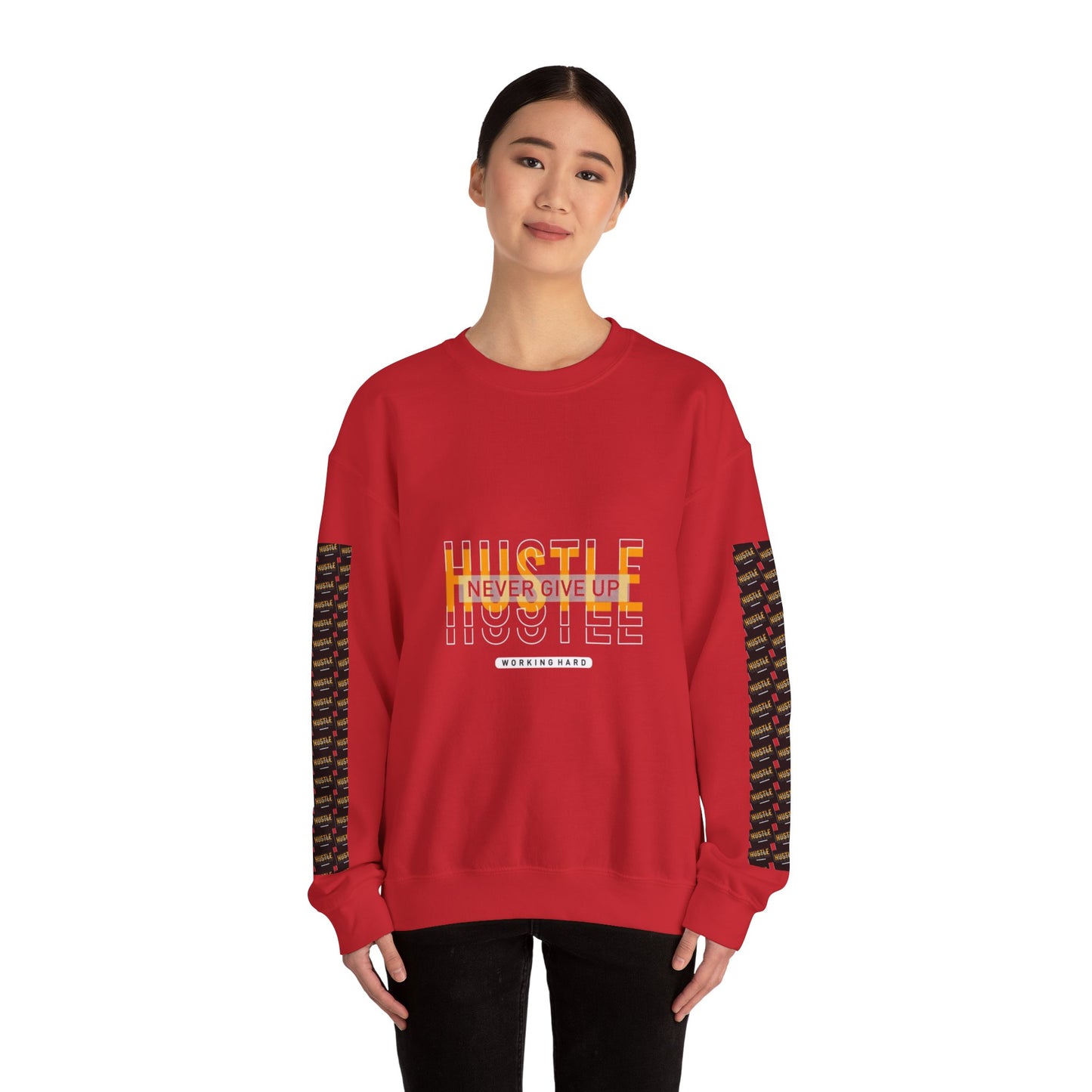 Hustle Crewneck Sweatshirt - Unisex Heavy Blend™ - Motivational Design