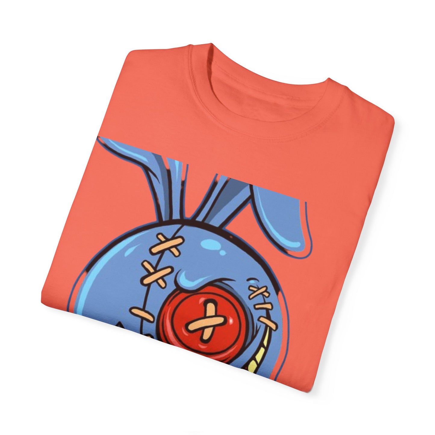Whimsical Cartoon Bunny Unisex Garment-Dyed T-Shirt
