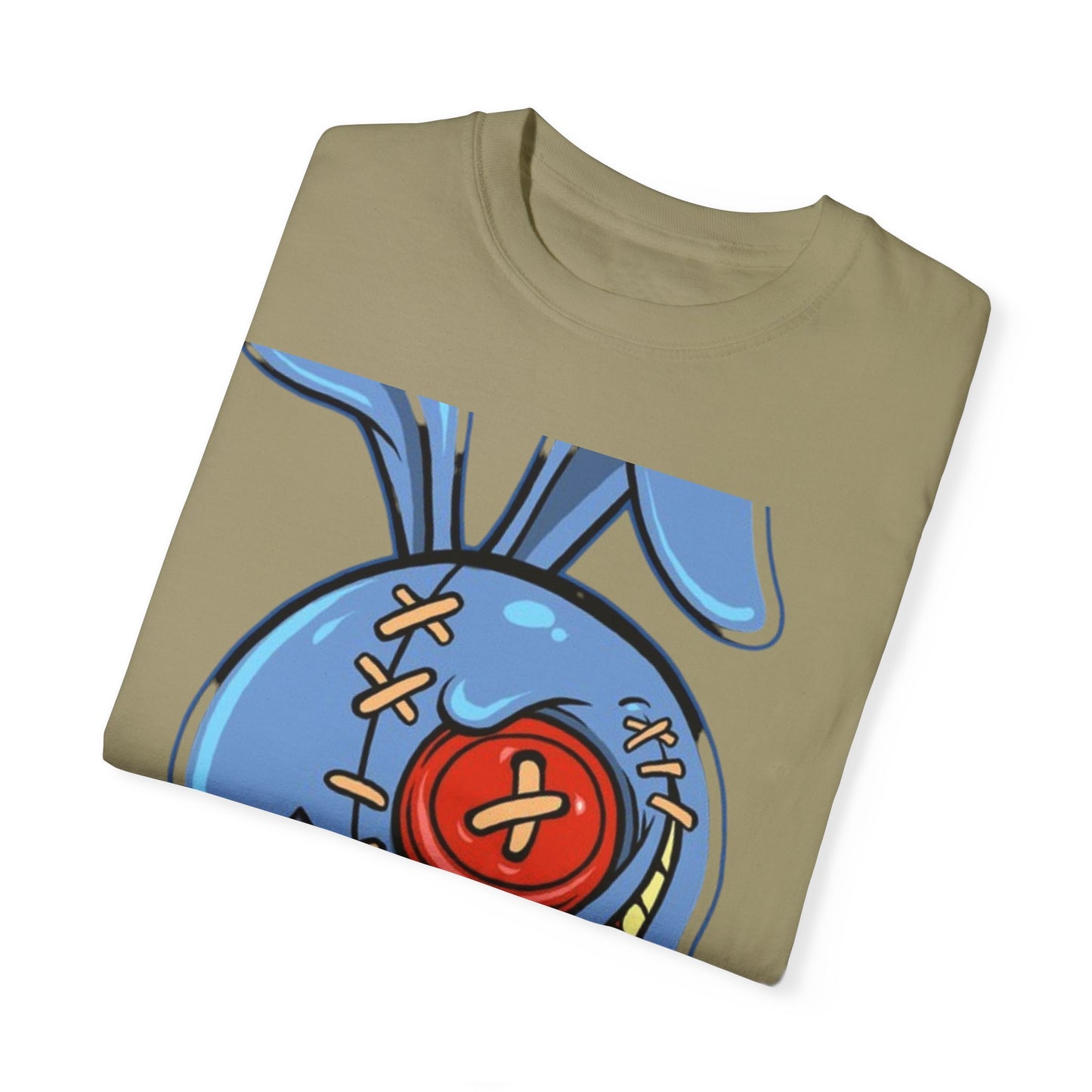 Whimsical Cartoon Bunny Unisex Garment-Dyed T-Shirt