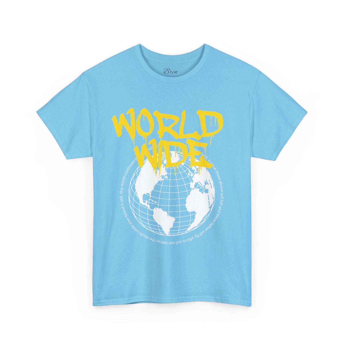 Unisex Heavy Cotton Tee - Worldwide Graphic Tee for Travel Enthusiasts