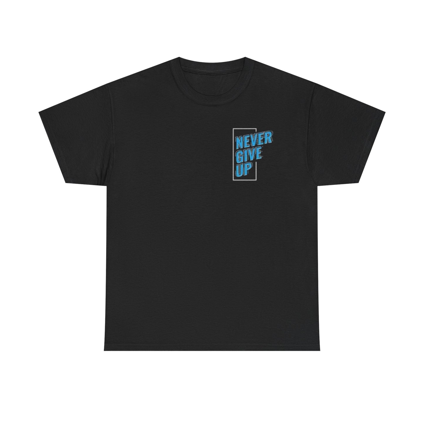 Motivational Unisex Heavy Cotton Tee - 'Never Give Up'