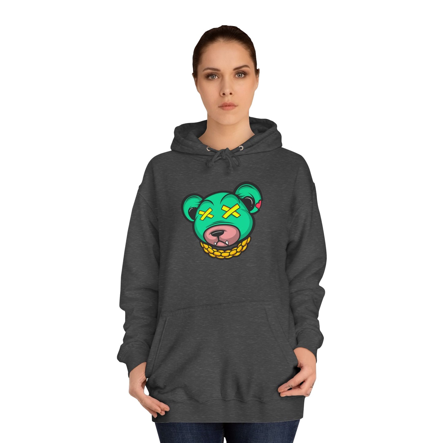 Cool Cartoon Bear Unisex College Hoodie