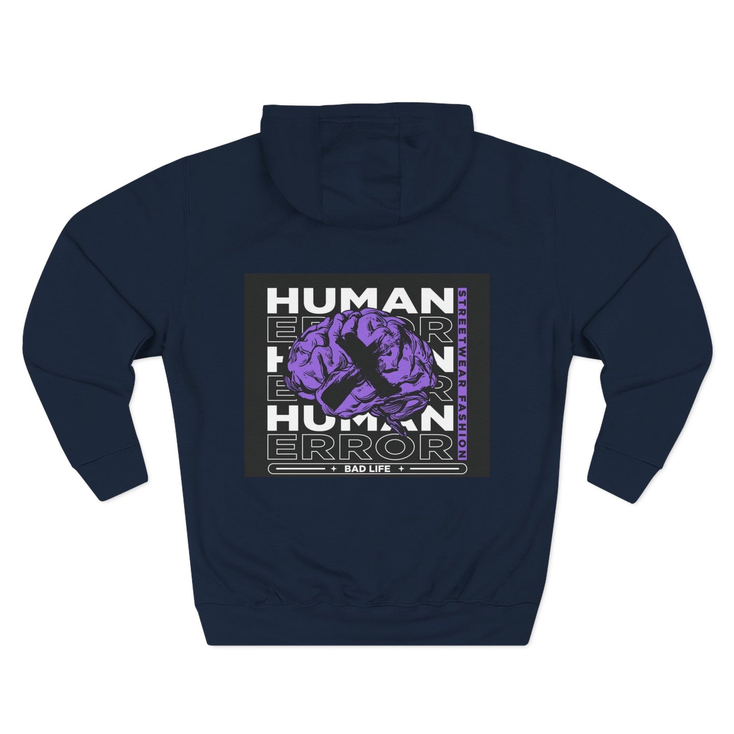 Human Error Graphic Fleece Hoodie - Cozy Streetwear for Everyday Comfort