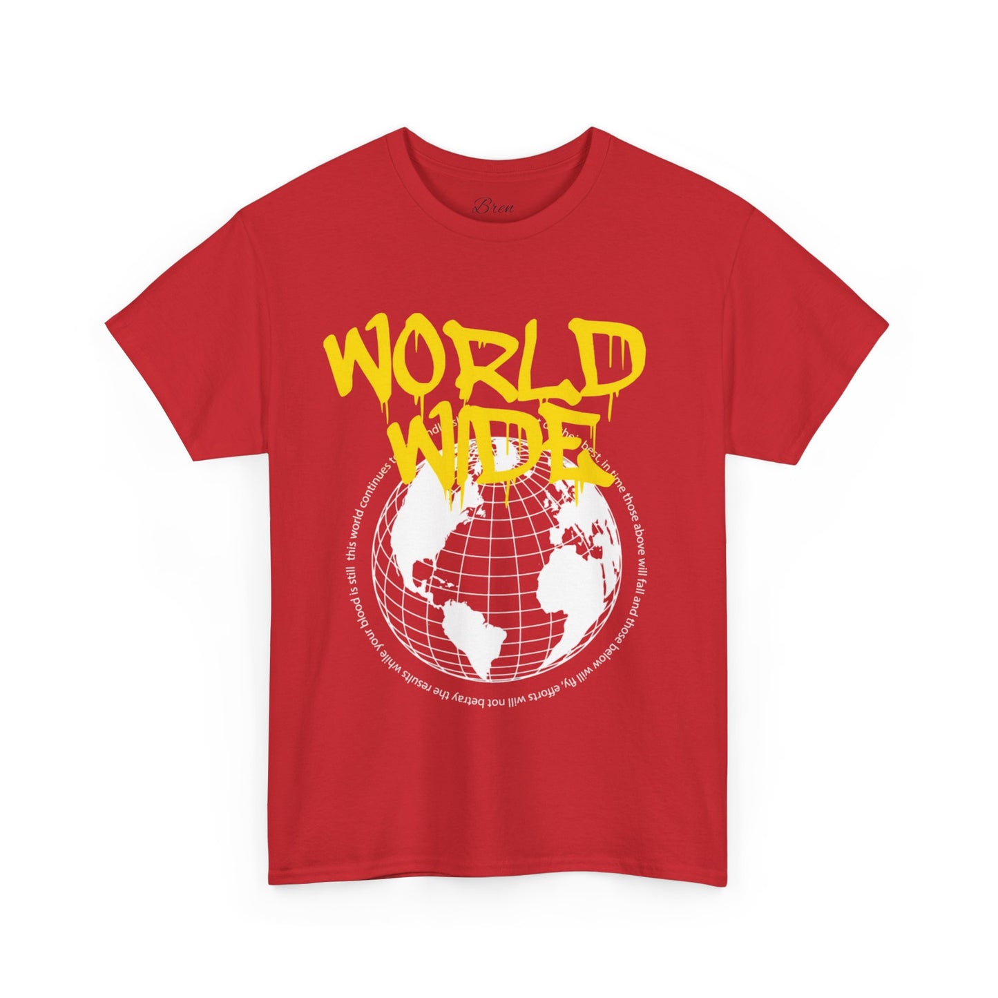 Unisex Heavy Cotton Tee - Worldwide Graphic Tee for Travel Enthusiasts