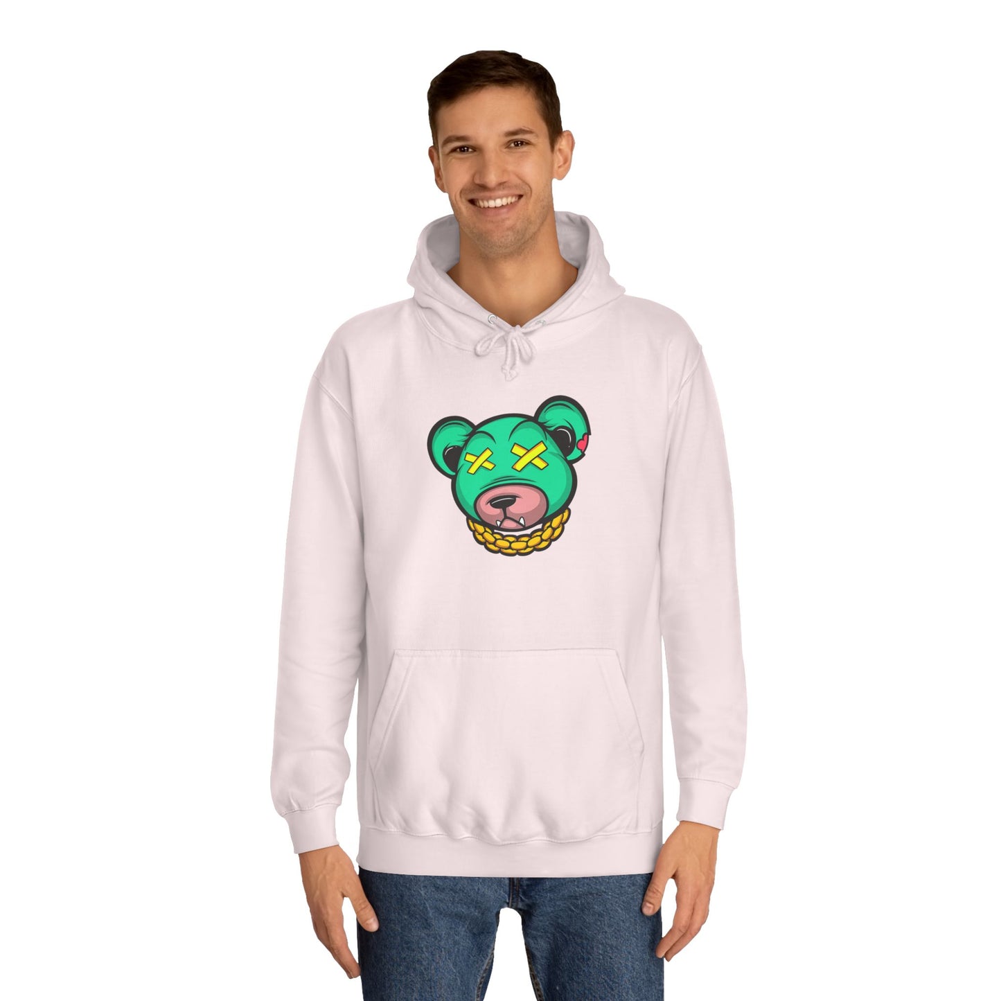 Cool Cartoon Bear Unisex College Hoodie