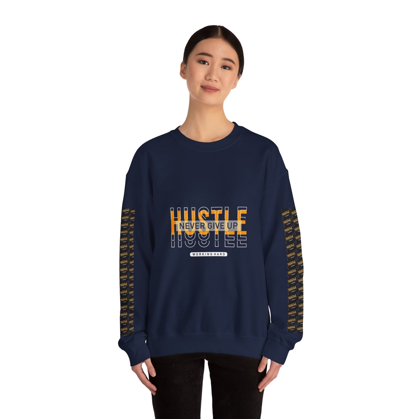 Hustle Crewneck Sweatshirt - Unisex Heavy Blend™ - Motivational Design