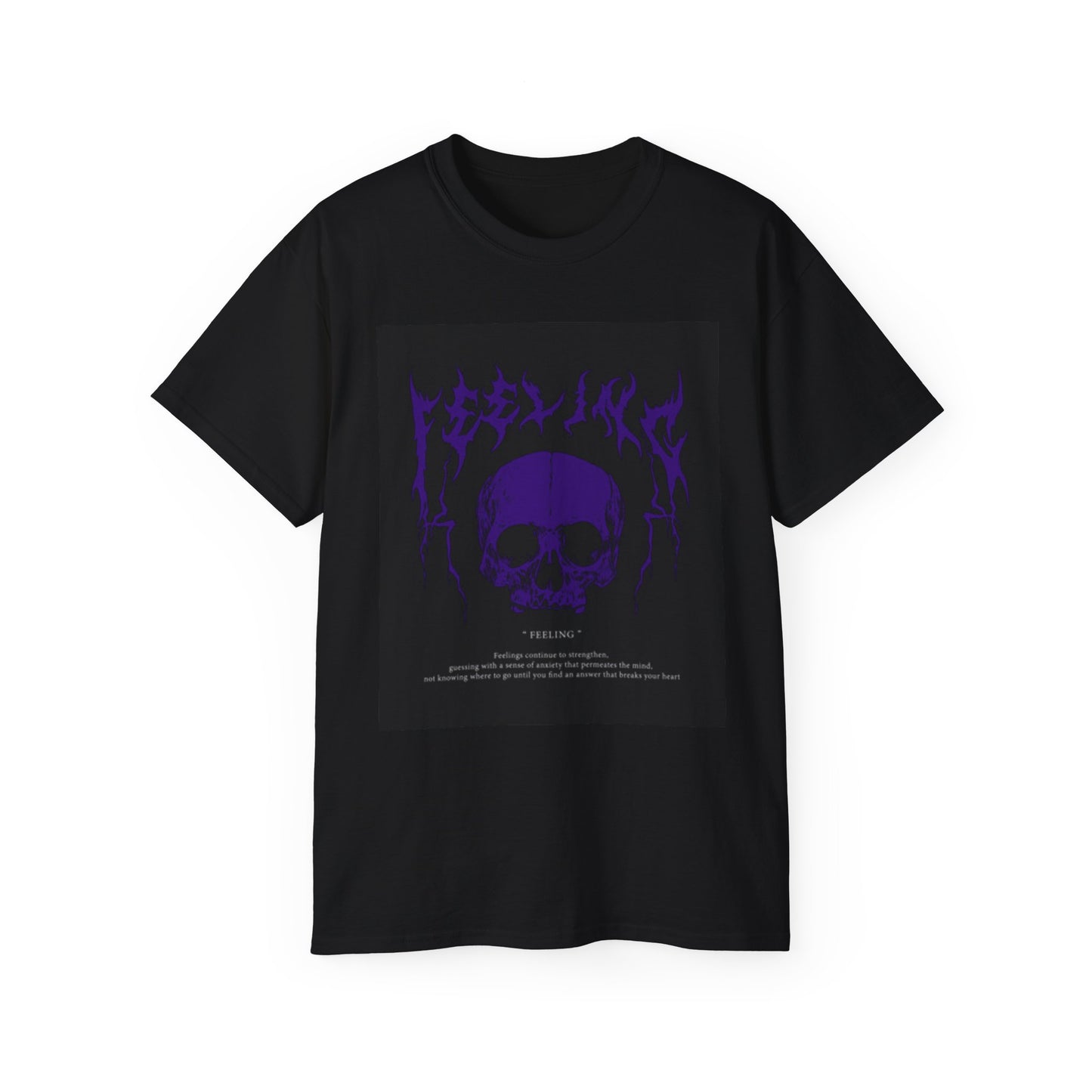 Unisex Ultra Cotton Tee - 'Feeling' Skull Graphic T-Shirt - Bold Streetwear Style