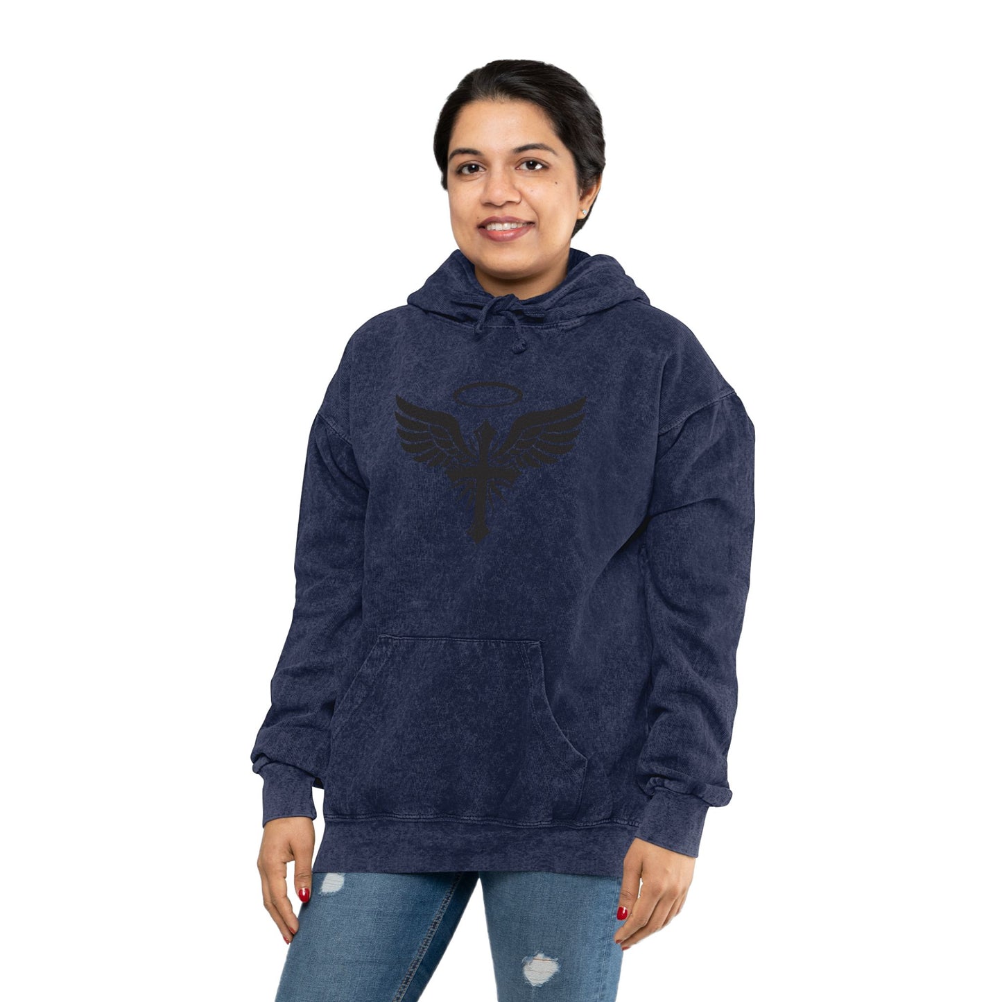 Unisex Mineral Wash Hoodie - Faith-Inspired Spiritual Wear