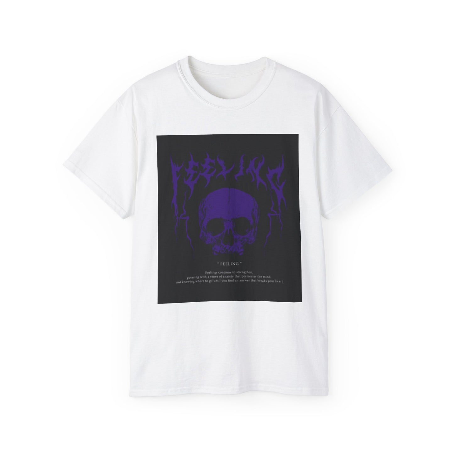 Unisex Ultra Cotton Tee - 'Feeling' Skull Graphic T-Shirt - Bold Streetwear Style