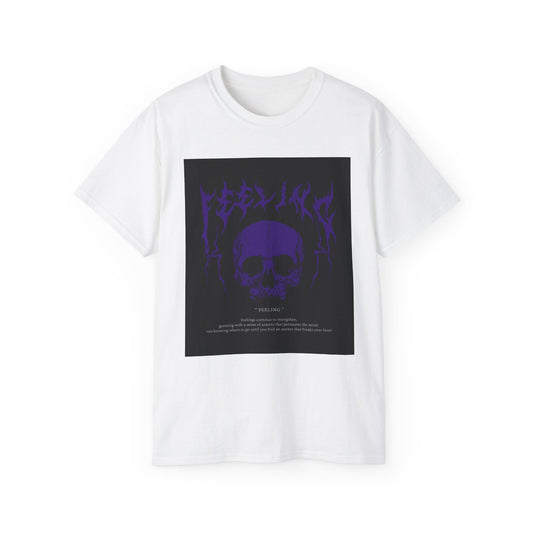 Unisex Ultra Cotton Tee - 'Feeling' Skull Graphic T-Shirt - Bold Streetwear Style