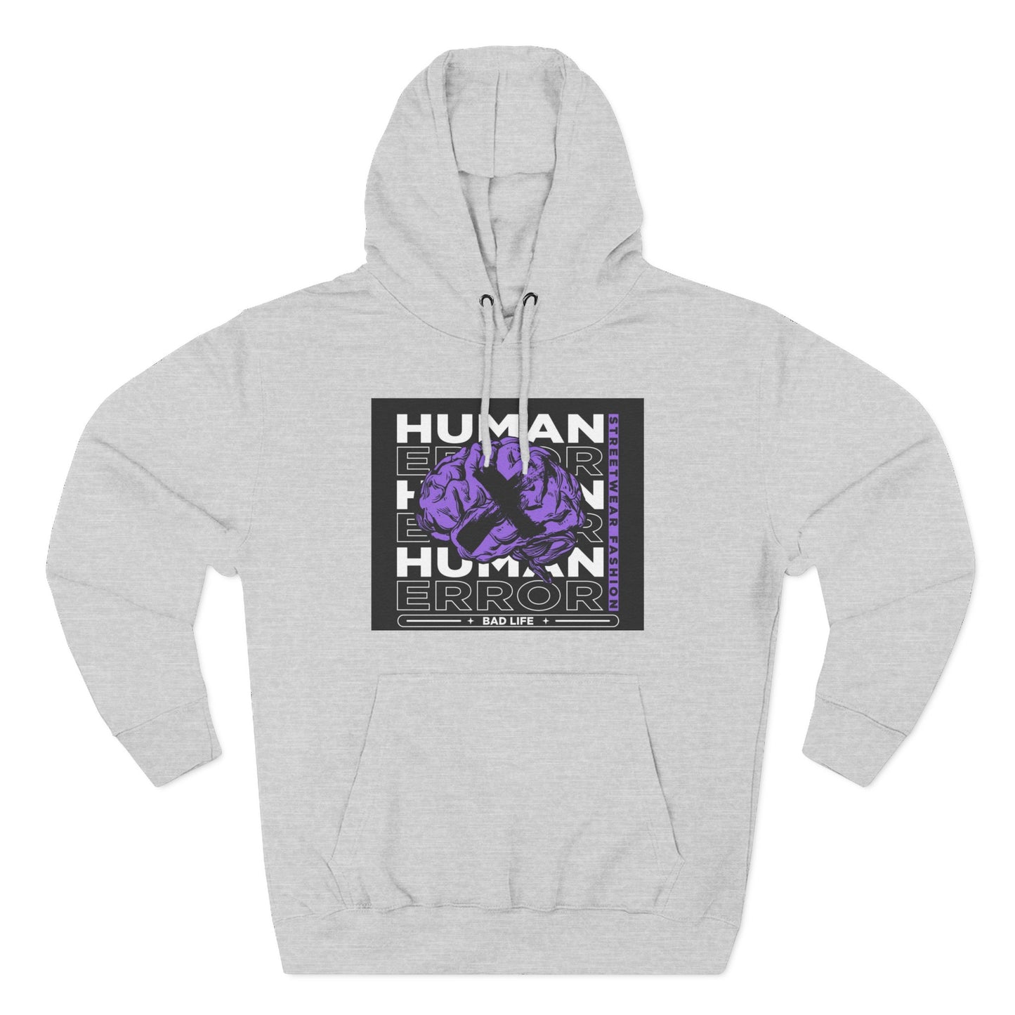 Human Error Graphic Fleece Hoodie - Cozy Streetwear for Everyday Comfort