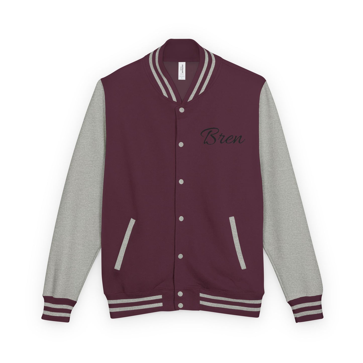 Unisex Heavyweight Letterman Jacket - Stay Strong, Never Give Up