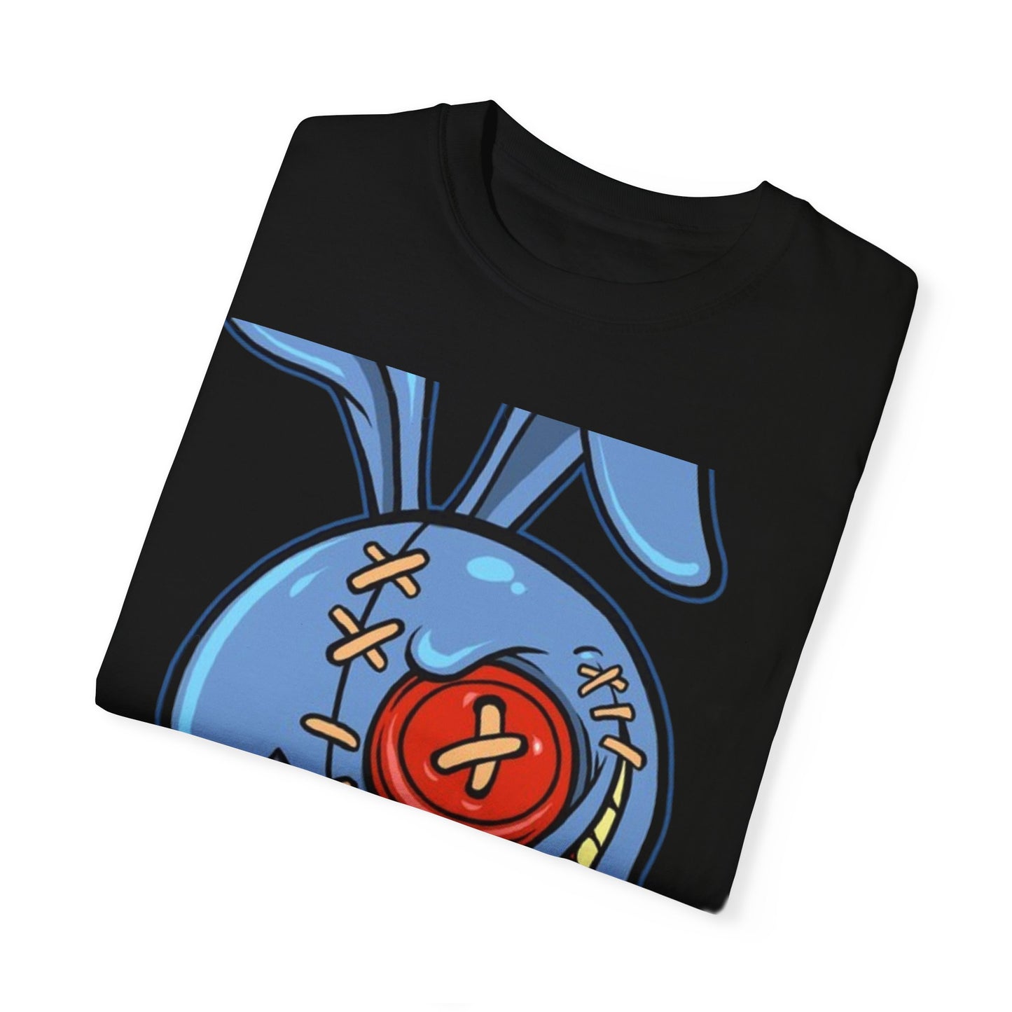 Whimsical Cartoon Bunny Unisex Garment-Dyed T-Shirt