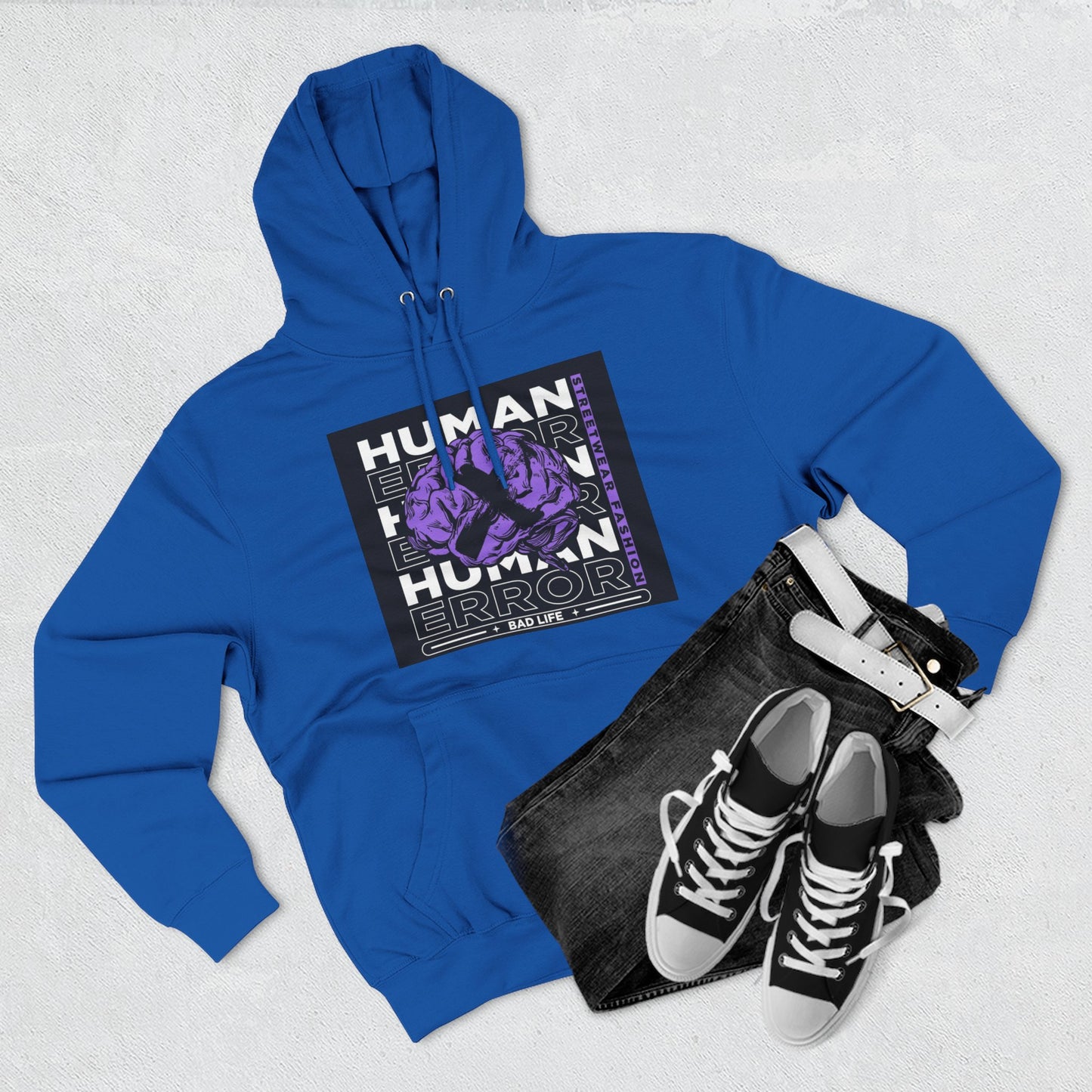 Human Error Graphic Fleece Hoodie - Cozy Streetwear for Everyday Comfort