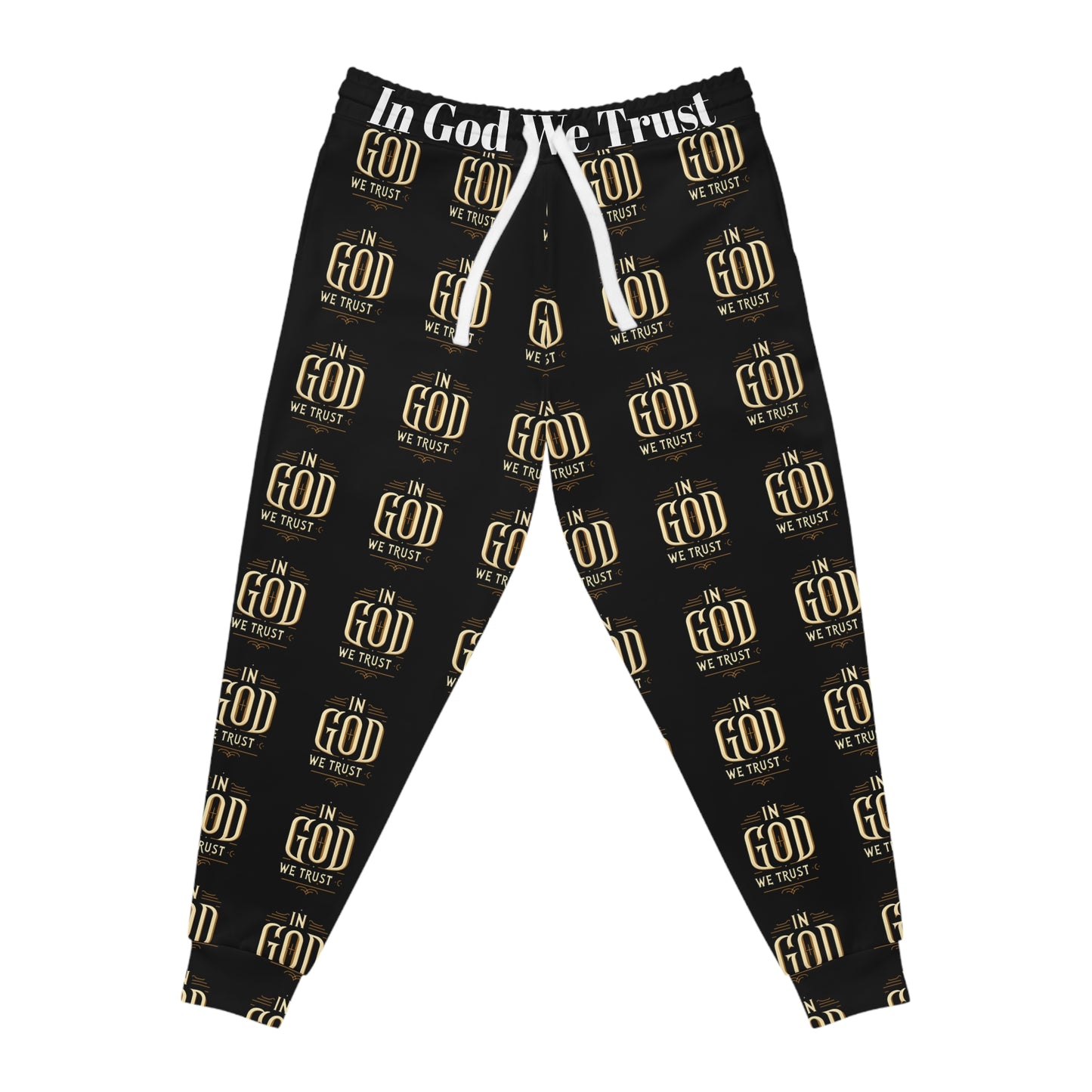 In God We Trust Athletic Joggers - Faith-Inspired Activewear for Comfort and Style