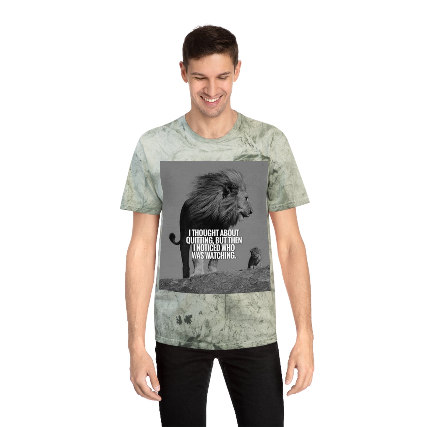 Inspirational Lion Graphic Unisex Color Blast T-Shirt