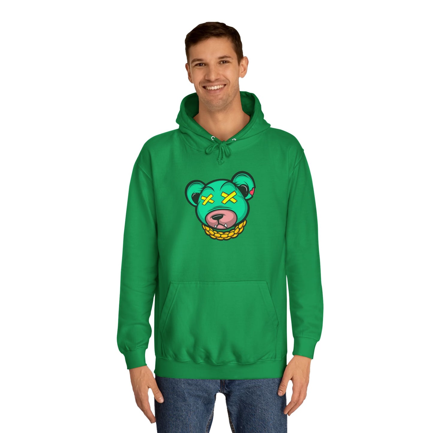 Cool Cartoon Bear Unisex College Hoodie