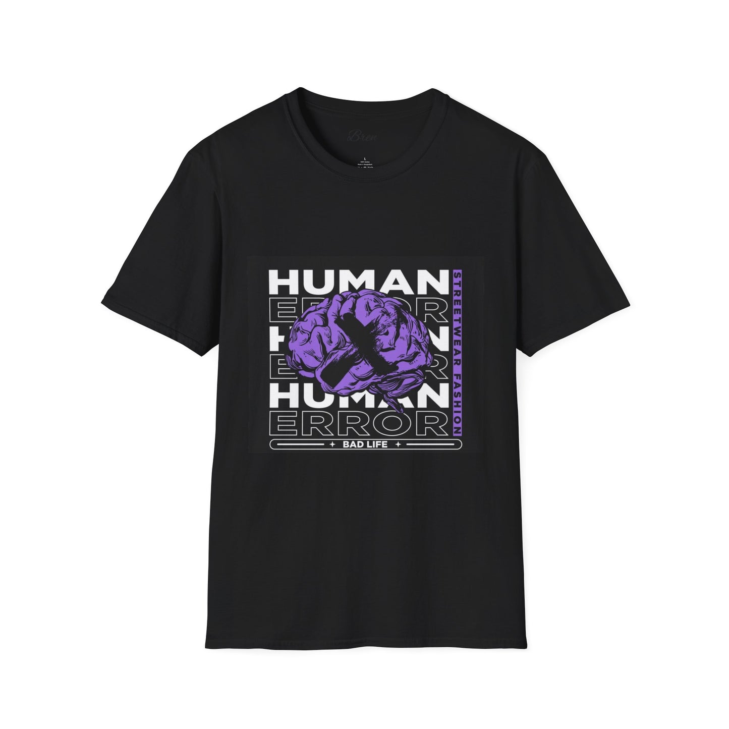 Unisex Human Error Graphic T-Shirt - Purple Design